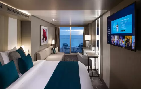 Celebrity Cruises, Celebrity Apex, Edge Sunset Veranda Bedroom ©CEL Celebrity Cruises, Celebrity Apex, Edge Sunset Veranda Bedroom ©CEL